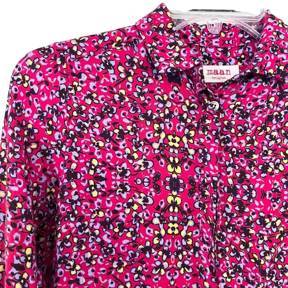 Maan girls floral button front dress size 12